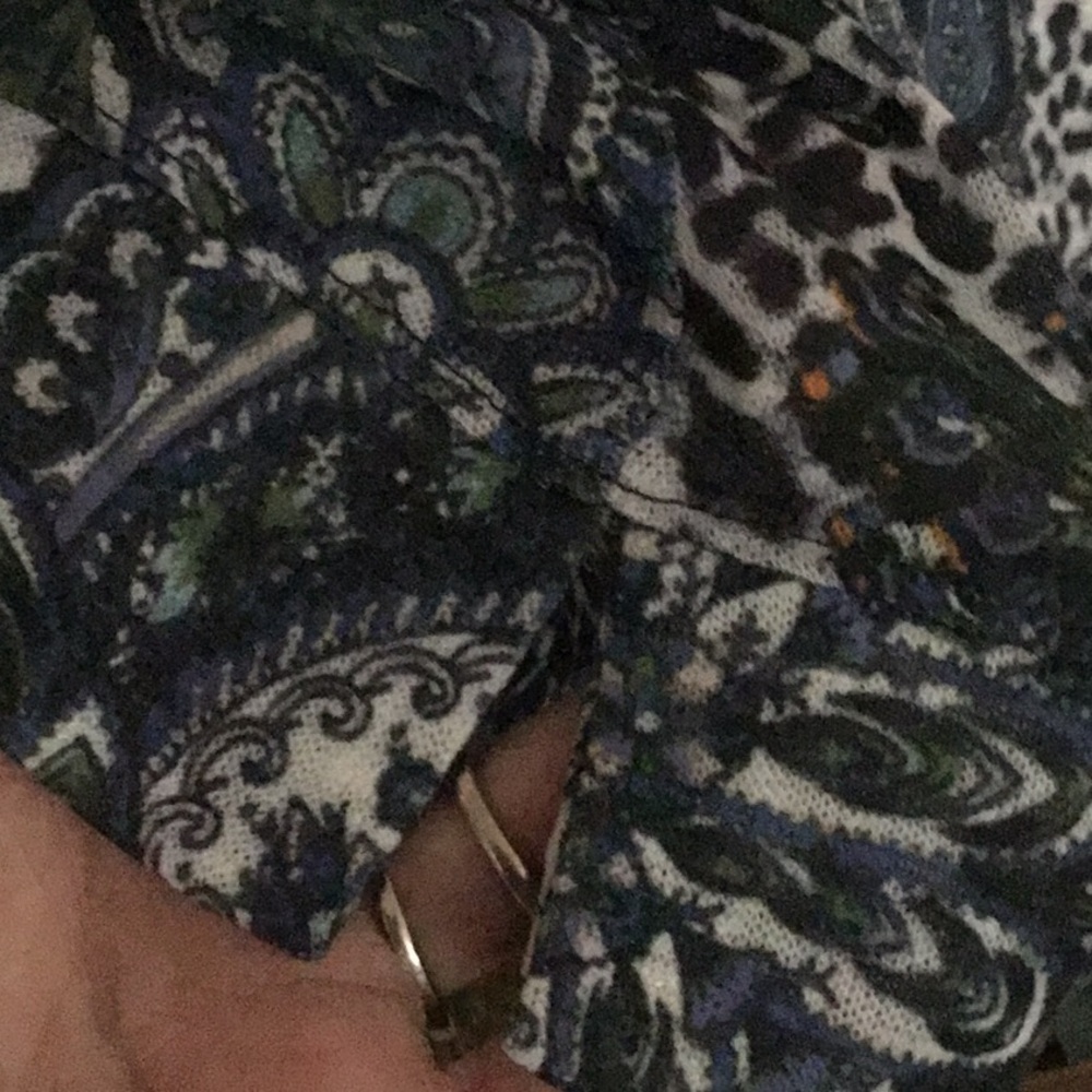 One World Leopard Print & Design Ruffle Sleeve Women’s Top - Picture 10 of 11